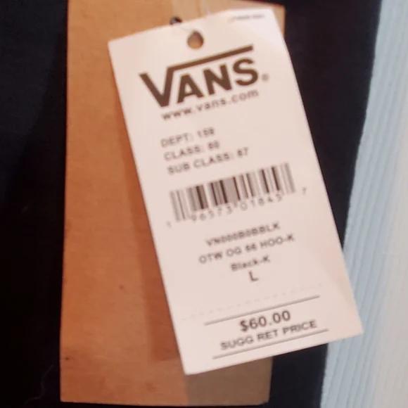 NWT Vans Black Hoodie - Men's - Picture 5 of 6